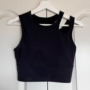 Long line black Lululemon sports bra size 4